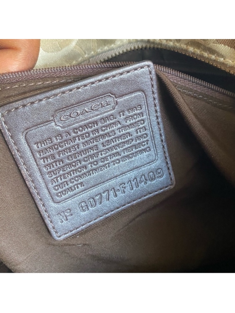 Coach leather patchwork top bag - Picture 8 of 13
